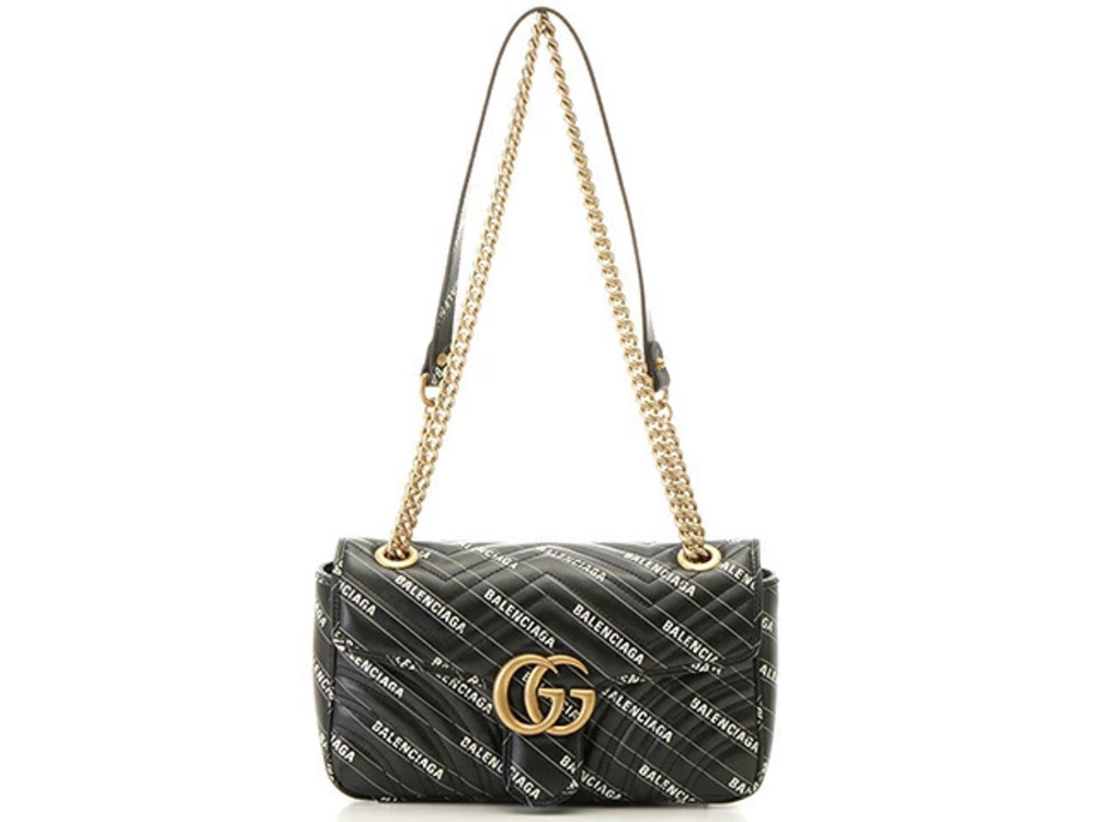 Gucci GG Marmont The Hacker Project Bag Black Calfskin